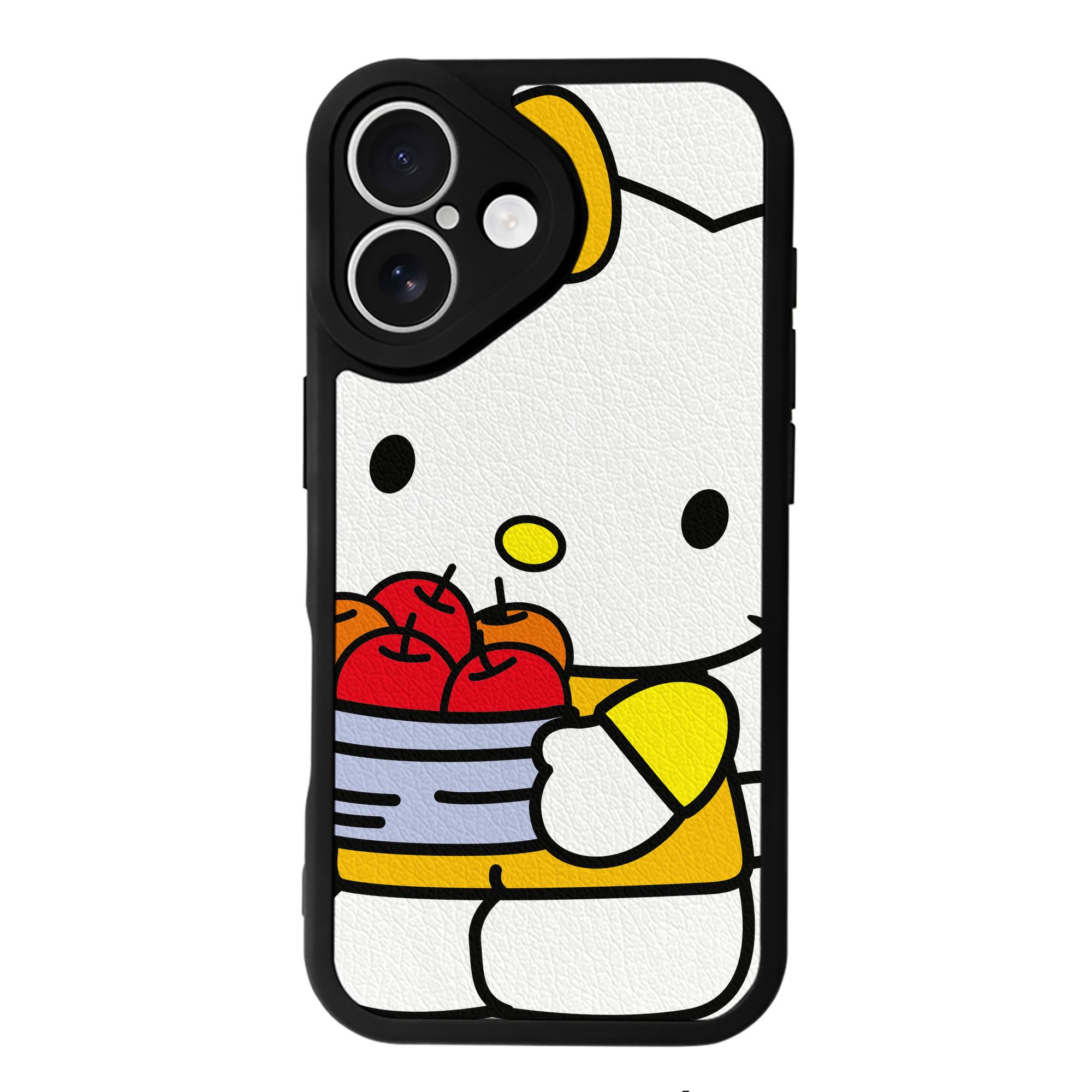 （画像用） Hello Kitty ハローキティ 【iPhone 16シリーズ対応】シリコンスマホケース（レザー調） 材質：シリコン